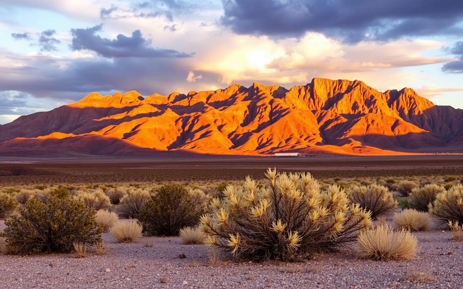 Desert landscape near Pahrump, Nevada